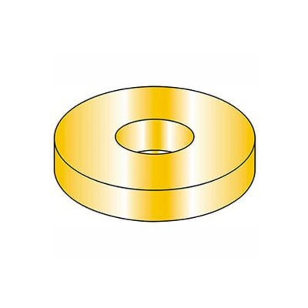 Titan Fasteners 1/4in Flat Washer - SAE - Extra Thick - 9/32in I.D. - Steel - Yellow Zinc - Grade 8 - Pkg of 50 MEG04